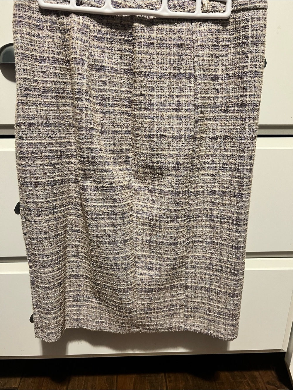 Tweed Pencil Skirt in Cream and Gray